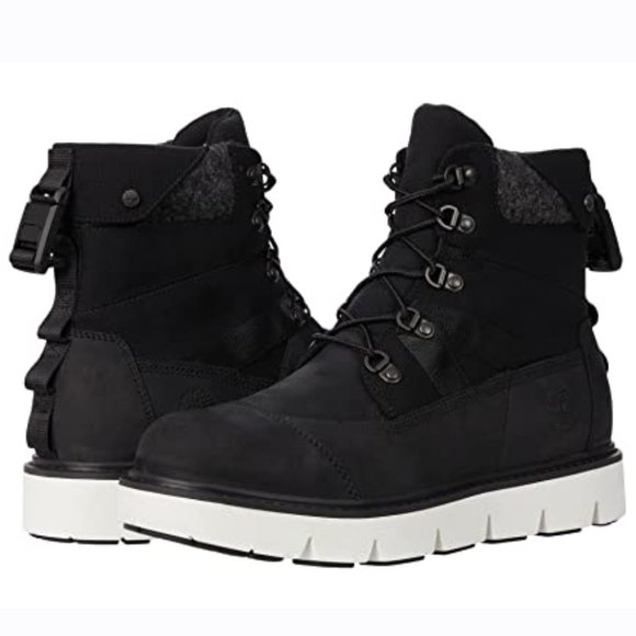 New Men's Timberland Raywood EK+ 6" Boot Black Full Grain Leather